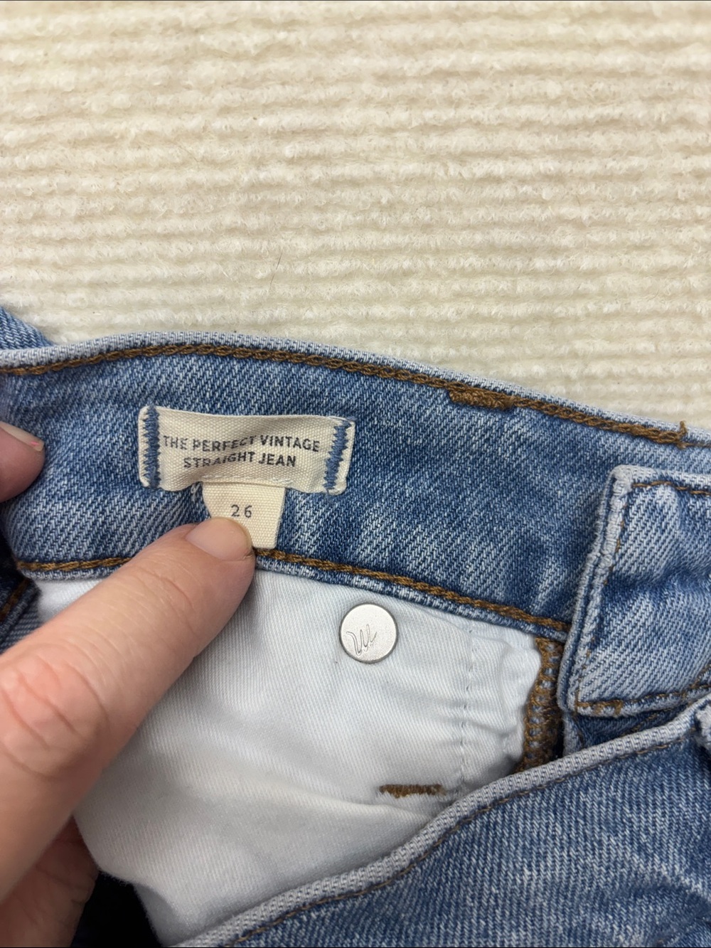 Madewell Classic the perfect vintage straight jean Blue Jeans 26 - Picture 6 of 7